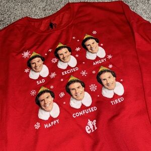 Elf Red Sweatshirt‎ Holiday Emotions Happy Excited 3XL Will Farrell
